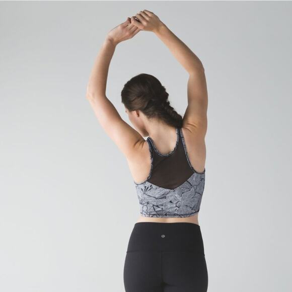 Lululemon Get It Om Longline Sports Bra in Mini Dottie Tribe - Picture 2 of 8